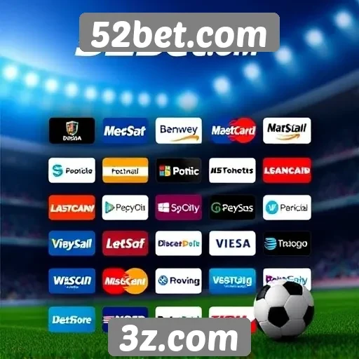 Variedade de métodos de pagamento no 52bet.com